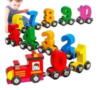Generisch Treno numerico magnetico - Puzzle in legno, set di treni educativi per bambini, giocattolo per l'apprendimento dei numeri | Regalo di compleanno STEM sviluppo precoce divertimento creativo