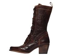 Generisch Tronchetto da donna, per autunno e inverno, con lacci, alla moda, retrò, con lacci, comodi, tacco quadrato, suola spessa, stivali di media lunghezza, marrone, 38 EU