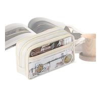 Generisch Trousse À Crayons De Grande Capacité, Tissu 21 x 6,5 x 13 cm | Étui À Crayons Portable Avec Compartiments - Organizzatore De Papeterie, Trousse Multifonction Pour École, Bureau,