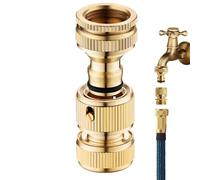 Generisch Tubo in ottone, connettore rapido per acqua da 3/4 pollici, dimensioni standard, per idropulitrice, nebulizzatore a mano, sistema di irrigazione per esterni, accessorio per il collegamento