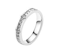 Generisch Turngeräte Ringe Weiblicher High-End-Leichter Luxus-Nicht-Fading-Rosegold-Titanstahl-Voll-Einzelquadrat-Damenschmuck O Ringe Mechanische Tastatur, F, Metallo, Nessuna pietra preziosa