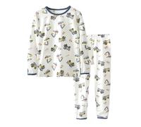 Generisch Tuta da allenamento per ragazzi e bambini, set da jogging Activewear per ragazzi, biancheria intima termica a maniche lunghe, per bambini, comoda e calda biancheria da notte per bambini