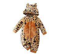 Generisch Tuta da gioco in flanella con cappuccio, per bambini costume di Natale 2025 My First Christmas Dress Baby Caldo E Accogliente Merry Christmas, multicolore, 12-18 Monate