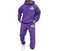 Generisch Tuta da jogging da uomo, con logo Amburgo, tuta da ginnastica e pantaloni da jogging, in due pezzi, Y2K, a maniche lunghe, con tasche, comoda da jogging, con stampa, per il tempo libero, A5