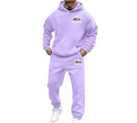 Generisch Tuta da jogging da uomo, con logo Amburgo, tuta da ginnastica e pantaloni da jogging, in due pezzi, Y2K, a maniche lunghe, con tasche, comoda da jogging, con stampa, per il tempo libero, B2