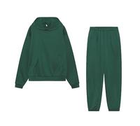 Generisch Tuta da jogging per donna, pantaloni da jogging, in due pezzi, per lo sport, per la casa, elegante, tinta unita, stile sportivo, stile Y2K, mimetico, M