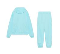 Generisch Tuta da jogging per donna, pantaloni da jogging, in due pezzi, per lo sport, per la casa, elegante, tinta unita, stile sportivo, stile Y2K, Verde menta, 3XL