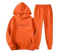 Generisch Tuta da uomo alla moda in due pezzi con cappuccio e pantaloni da jogging, comoda e sportiva, per il tempo libero, la vita quotidiana e le attività all'aperto