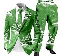 Generisch Tuta da uomo alla moda per occasioni festive, eventi sociali dal design elegante, verde, L
