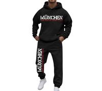 Generisch Tuta da uomo con scritta Monaco - Tuta da jogging in due pezzi con il vostro odio è il nostro orgoglio | Set casual per fan e streetwear per uomini, Stile A01 Nero, XXL