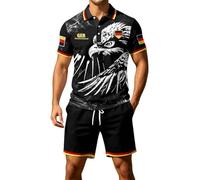 Generisch Tuta da uomo per gli appassionati di calcio tedesco, dal design moderno e confortevole per l'uso quotidiano, Nero , M