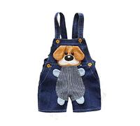 Generisch Tuta in denim per bambini con applicazione 3D per salopette in jeans resistenti con spalline regolabili, taglio comodo per scoperte attive, ideale per giornate calde e avventure giocose, Blu