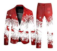 Generisch Tuta sportiva per bambini ragazzi con stampa completa per uomo tuta bambini estate, Rosso anguria., 3XL