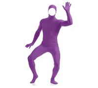 Generisch Tuta stealth per adulti e bambini, unisex, per spettacoli sul palco ed eventi in costume (viola, L)