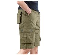 Generisch Tute da uomo tinta unita con pratica borsa per il tempo libero estivo stile urbano, beige., 6XL