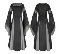 Generisch Tutto sulla rivista di storia del mondo medievale, festa, sera, banchetto, aspetto cosplay, costume da cosplay da donna, Nero , S