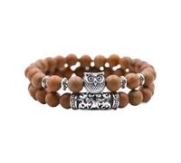 Generisch Uhren Mit Lederarmband Herren Naturstein-Armband, Naturstein-Perlenarmband, Vulkangestein, roter Stift E, vielseitiges Paar-Armband Organizer Für Schmuckkästchen (I, One Size)