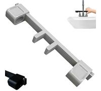 Generisch Universal Faucet Handle Lock for Double Sinks, Child & Pet Safety Guard with Central Pipe Fixation, Anti-Slip Kitchen Bathroom Stopper Quick-Install Faucets Stopper (bianco)
