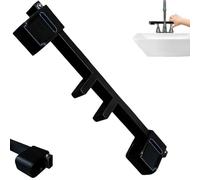 Generisch Universal Faucet Handle Lock for Double Sinks, Child & Pet Safety Guard with Central Pipe Fixation, Anti-Slip Kitchen Bathroom Stopper Quick-Install Faucets Stopper (nero)