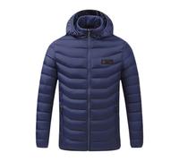 Generisch Uomo con 11 zone di riscaldamento, tripla regolazione per un calore costante, elegante giacca casual in business trend, Blu, XXL