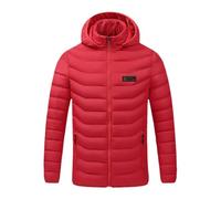 Generisch Uomo con 11 zone di riscaldamento, tripla regolazione per un calore costante, elegante giacca casual in business trend, Colore: rosso, 4XL