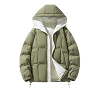 Generisch Uomo invernale con traspirante per il freddo estremo, impermeabile, leggero comfort per le attività all'aria aperta, moda quotidiana con calda imbottitura, Verde chiaro, XL