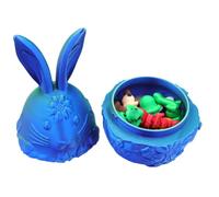 Generisch Uova di Pasqua stampate, uova decorative di Pasqua - Bunny Eggs ornamenti decorativi - decorazione da scrivania per la casa, cestino pasquale stuffers, giocattoli per animali domestici