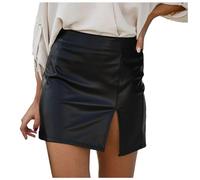 Generisch Ursula - Costume da Carnevale, gonna da donna, a vita alta, pieghettata sulla schiena, alla moda, versatile, Nero , S