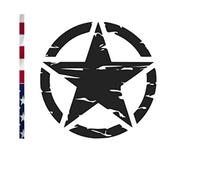 generisch USA 283/17 - Set di 2 adesivi a forma di stella (nero opaco, 15 x 15 cm)