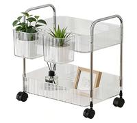 Generisch Utility Cart, organizer da bagno multistrato, in acrilico, con ruote bloccabili, per salone fai da te, dispensa, cucina, ufficio, biancheria per la casa, trucco