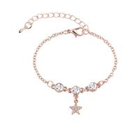 Generisch Valentine Impilabile Pietre Bracciale Anelli Con Charm A Cuore Regalo Delicato Per Donna, Moglie Sposa Sorella Compleanno Festa della Mamma, Natale Inossidabile Perline In Messaggi Anelli