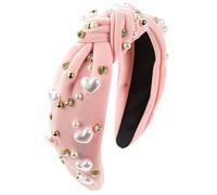 Generisch Valentine's Day Women's and Girls' Knotted Bow Headbands and Fashionable Hair Accessories - Fascia sportiva da uomo, oro rosa, Taglia unica