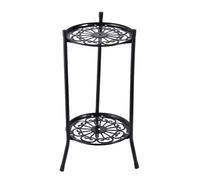 Generisch Vaso da fiori | Portavaso in metallo alto | Supporto per piante in ferro battuto con due piani | Supporto decorativo per giardino, soggiorno, balcone, terrazza, interno