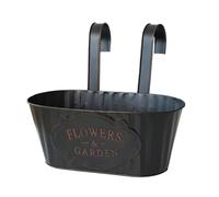 Generisch Vaso per piante per ringhiera - robusto vaso per piante in metallo antiruggine da appendere a ponte, balcone, giardino esterno, terrazza, finestra per | Decoratori, ringhiere, vaso sospeso