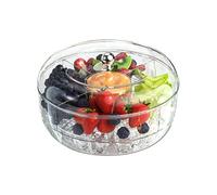 Generisch Vassoio da portata con coperchio - Vassoio girevole da 25,5 cm | Spinner | da portata girevole con 5 scomparti, contenitore da viaggio per noci, caramelle