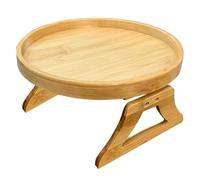Generisch Vassoio per divano - Vassoio per divano - Tavolino da divano - Tavolini per la TV per mangiare - Materiale di alta qualità portatile con clip per braccioli larghi, diametro 25 cm