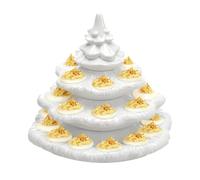 Generisch Vassoio per uova del diavolo - per uova del diavolo | stoviglie a 4 strati a forma di albero di Natale | 4 strati a forma di albero di Natale in resina sintetica per riunioni