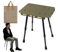 Generisch Vassoio pieghevole, tavolo, scrivania compatta, superfici antiscivolo, resistente, per dorms, classrooms, travel, piccoli spazi, 30,7 x 27,7 x 21,5 cm, verde militare