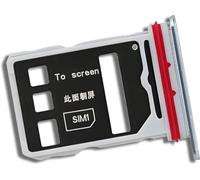 Generisch Vassoio Scheda Doppia SIM di Ricambio per Honor Magic8 PRO (BKQ-N49) Blu