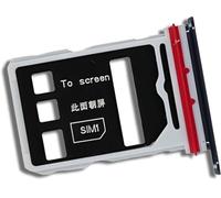 Generisch Vassoio Scheda Doppia SIM di Ricambio per Honor Magic8 PRO (BKQ-N49) Nero