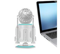 Generisch Ventilatore da tavolo - Ventilatore da tavolo regolabile | A forma di silenzioso 5000 giri/min distributore d'aria rotativo per posto di lavoro, camera da letto, soggiorno