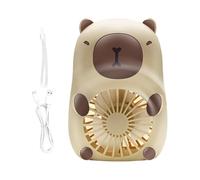 Generisch Ventilatore per animali - Ventilatore portatile elettrico Capybara | Dispositivo di raffreddamento personale | Ricarica USB, 3 velocità di raffreddamento per tutte le età, bambini, ragazze