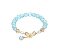 Generisch Verbundener Armbandring 2024 Armband für Damen, chinesisches Jade-Perlenarmband für ihre, Oma, Mutter, Vater, den täglichen Gebrauch Uhren Lederarmband Für Männer (Blue, One Size)