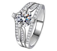 Generisch Verete - Anelli solitari da donna, in argento Sterling 925, anello di fidanzamento per lei, anniversario, fede nuziale, 6, Rame, Nessuna pietra preziosa