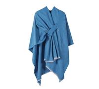 Generisch Verpennt For Evening Dresses Elegant Shawl Soft Open Front Poncho Sweater For Spring Fall Winter Sciarpa Donna Inverno, Blu, Taglia unica