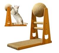 Generisch Vertical L Shaped Scratcher - Durable Sisal Post, Scratch Proof Toy, Elegante palla Detachable per interni | Scratcher For Play Exercise Entertainment Home Cats