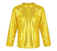 Generisch Vestito a maniche lunghe con paillettes e paillettes, gold, 18-24 Mesi