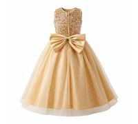 Generisch Vestito a stelle per bambine: abito da sera con paillettes e gonna elegante per occasioni speciali