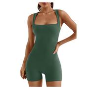 Generisch Vestito con pantaloni sotto, nuovo, comodo, per il tempo libero, modellante, tuta da yoga, sandali da donna, verde, L