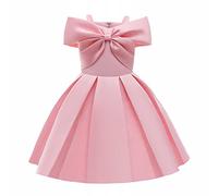 Generisch Vestito da bambina per bambini, abito estivo con reggicalze in stile straniero, abito da principessa, vestito per bambini, blu da donna, Colore: rosa., 9-10 Jahre
